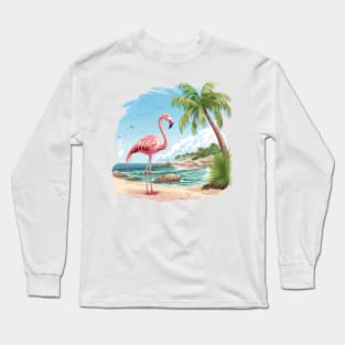 Flamingo Lovers Summer Vibes Long Sleeve T-Shirt